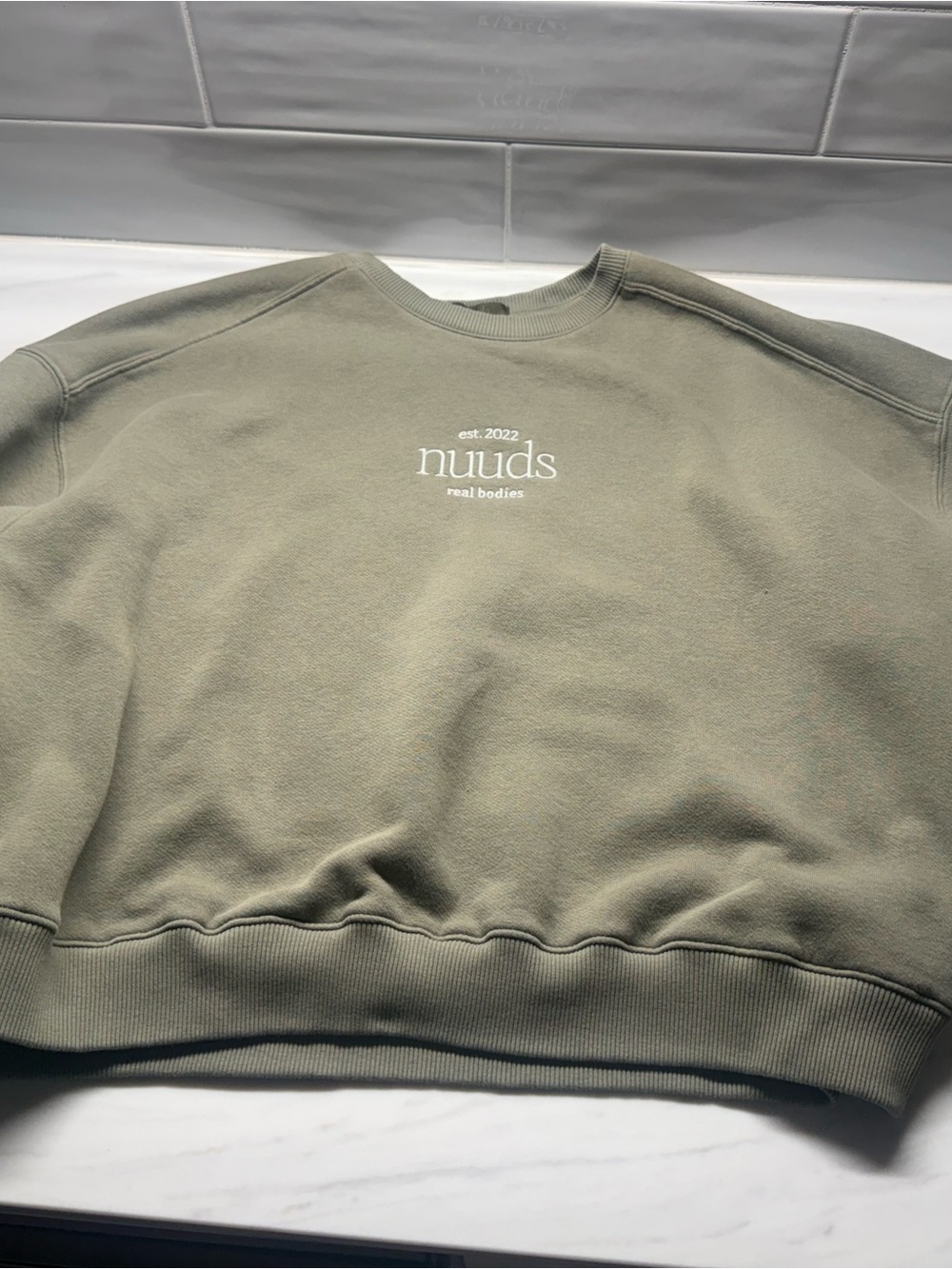 nuuds women's Crewneck Sweatshirt in Sage